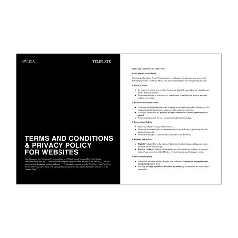 Terms and Conditions and Privacy Policy Template