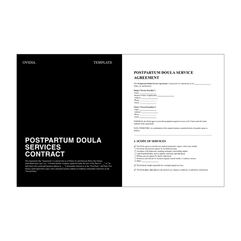 Postpartum Doula Contract Template