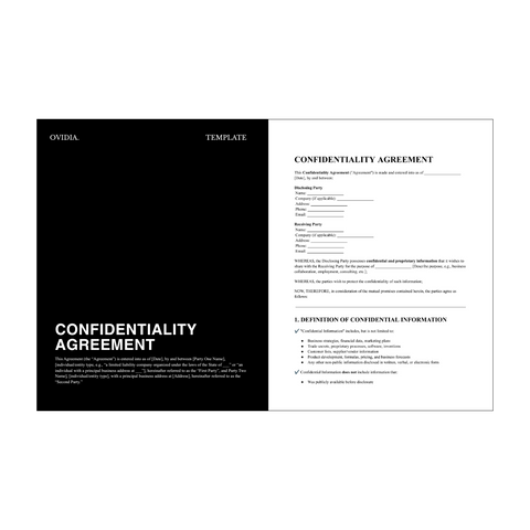 Confidentiality Agreement Contract Template