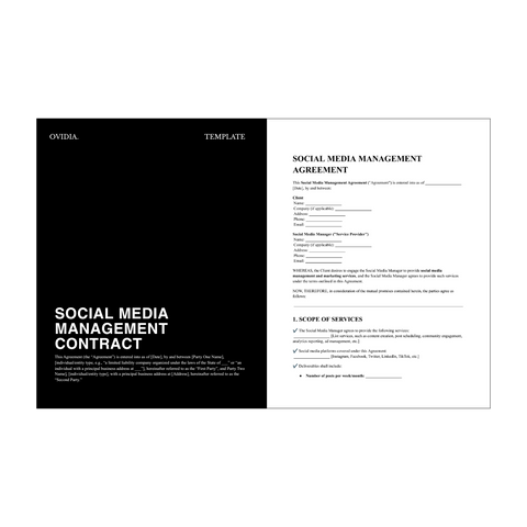 Social Media Management Contract Template