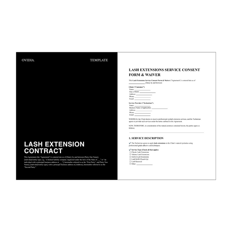 Lash Extension Service Consent Form & Waiver Contract Template