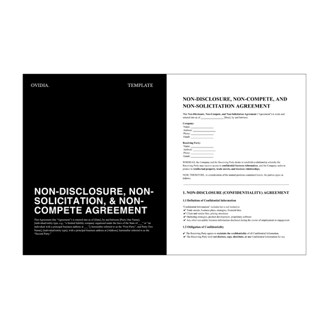 NDA (Non-Disclosure, Non-Solicitation, & Compete) Contract Template
