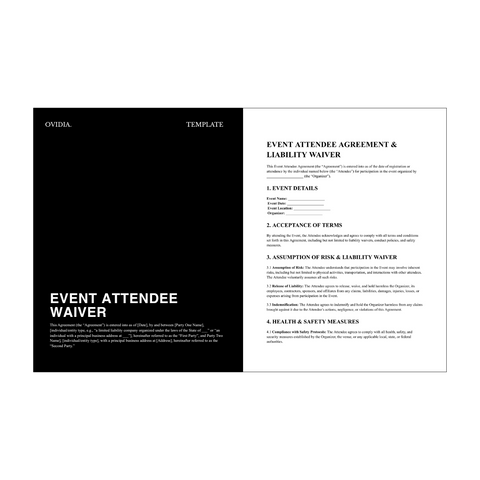Event Attendee Agreement And Waiver Contract Template